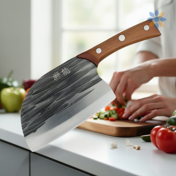 Cuchillo Hacha Japonés Acero Inoxidable Profesional