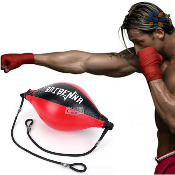 Balón de velocidad para boxeo Baisenna rojo y negro