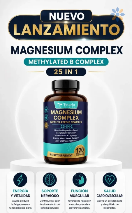 Magnesium 25 in 1: Suplemento Premium de Magnesio y Vitaminas