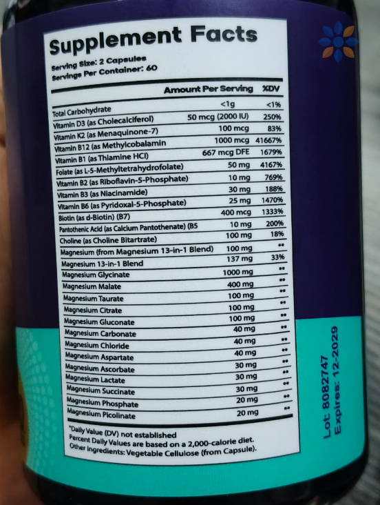Magnesium 25 in 1: Suplemento Premium de Magnesio y Vitaminas