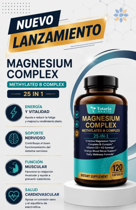 Magnesium 25 in 1: Suplemento Premium de Magnesio y Vitaminas