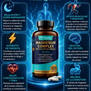 Magnesium 25 in 1: Suplemento Premium de Magnesio y Vitaminas