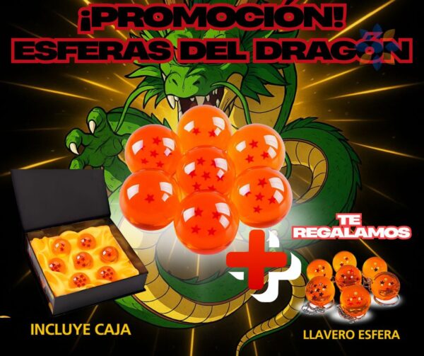Set Coleccionable 7 Esferas Dragon Ball Z 4cm Brillantes