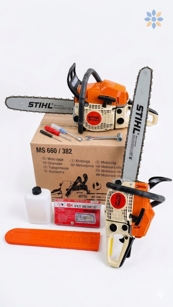 Motosierra STIHL MS382 47cc con Juego de Rache 40 Piezas