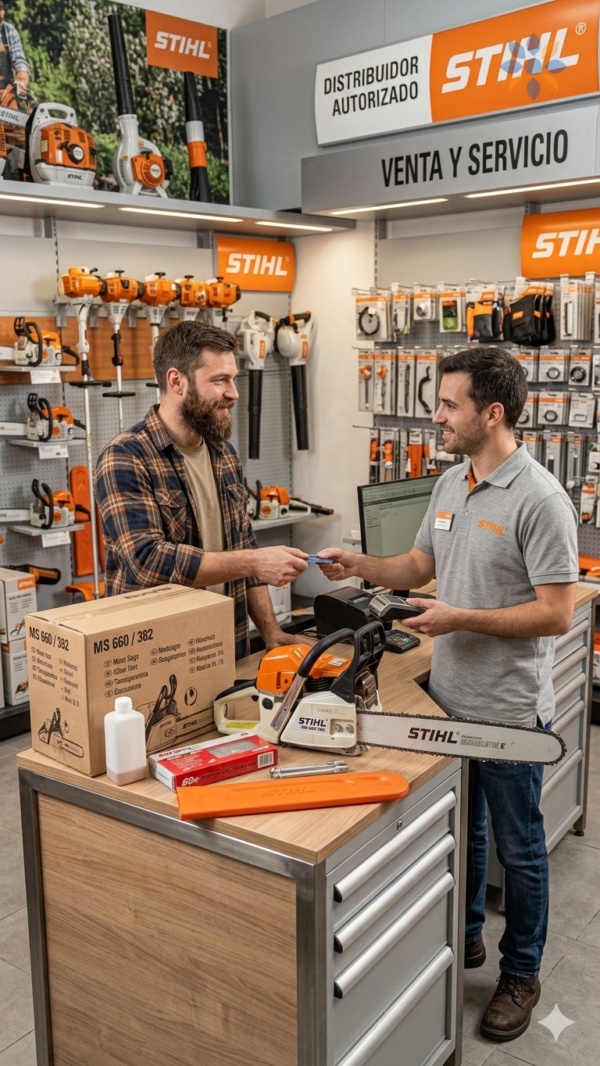 Motosierra STIHL MS382 47cc con Juego de Rache 40 Piezas