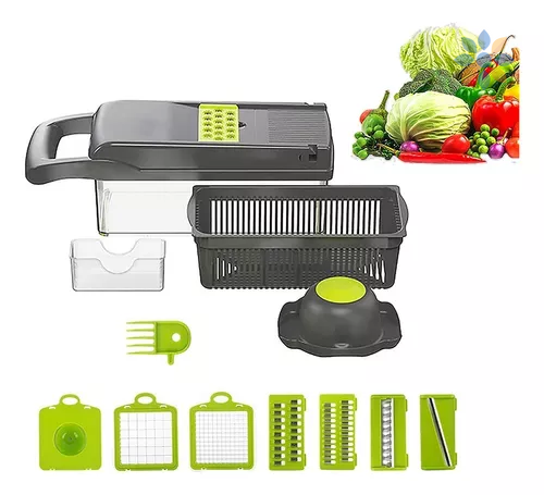 Rallador Picador Verduras 14pcs Multifunción Compacto