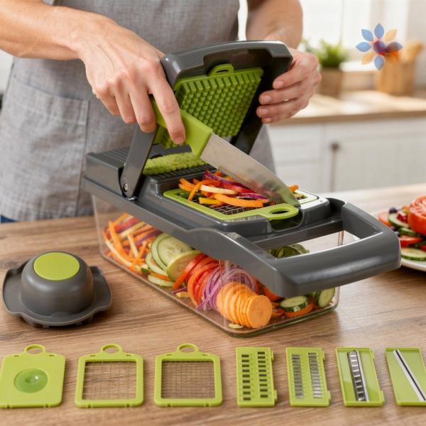 Rallador Picador Verduras 14pcs Multifunción Compacto