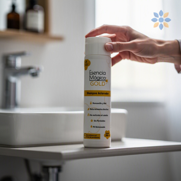 Shampoo Aclarador GOLD Esencia Mágica con Manzanilla y Miel
