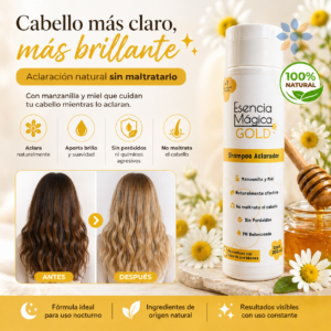 Shampoo Aclarador GOLD Esencia Mágica con Manzanilla y Miel