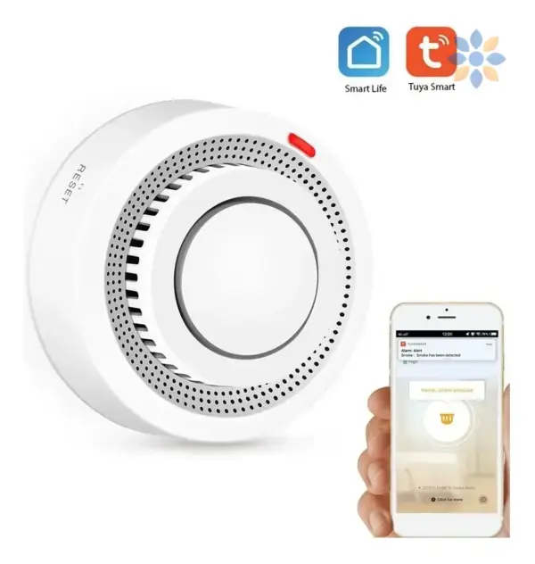 Detector de humo inteligente con alarma y app móvil
