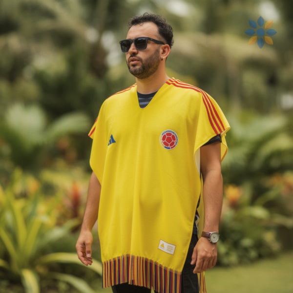 Poncho Selección Colombia VIP con Diseño Tradicional