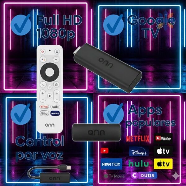 Onn NeoStream Full HD: Streaming fácil y moderno