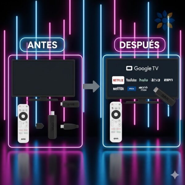 Onn StreamBox Full HD Dispositivo Streaming Google TV