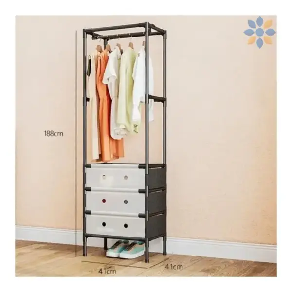 Estante Organizador de Ropa Portátil con Cajones 188 cm