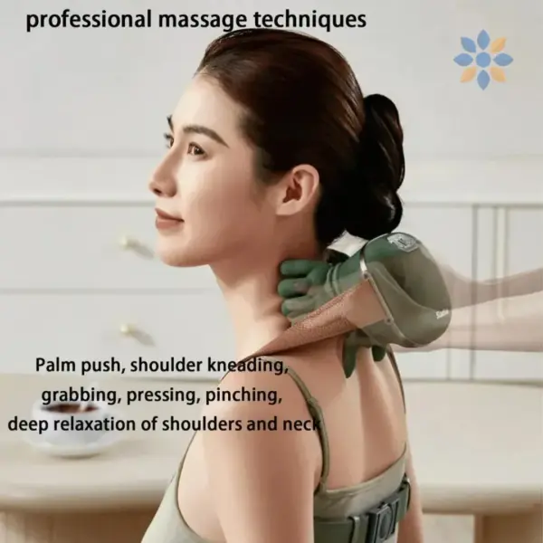 Masajeador Ajustable para Cuello y Hombros Portátil