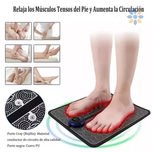 Alfombrilla Masajeadora EMS para Pies con 6 Modos