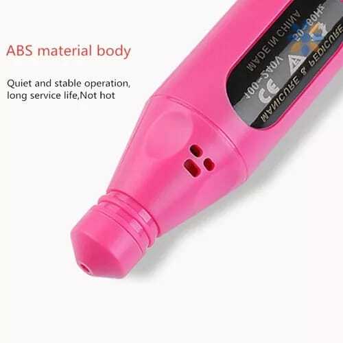 Kit Pulidor de Uñas Eléctrico Portátil Rosa USB