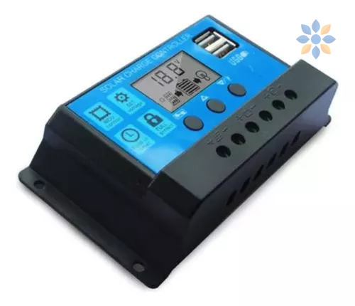 Regulador Solar 10A con Pantalla Digital y USB