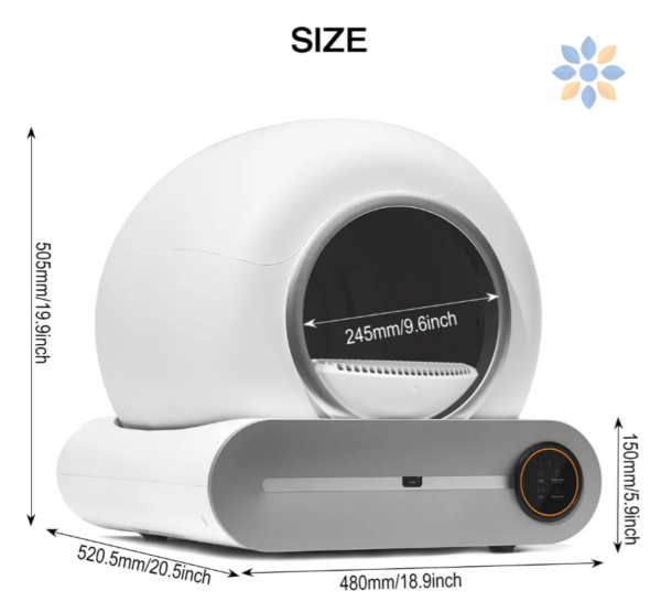 Arenero Inteligente Autolimpiante para Gatos 65L