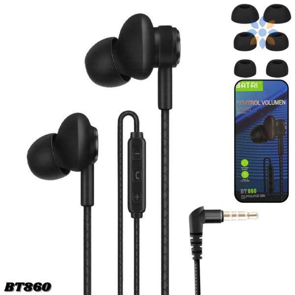 Audífonos Alambricos Manos Libres BT860 In Ear 3.5mm