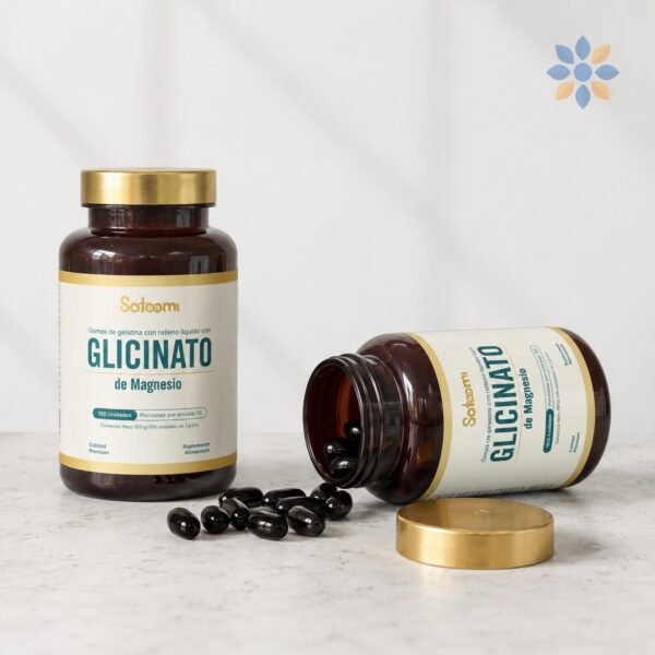 X3 Glicinato de Magnesio Satoomi – Cápsulas Softgel Premium