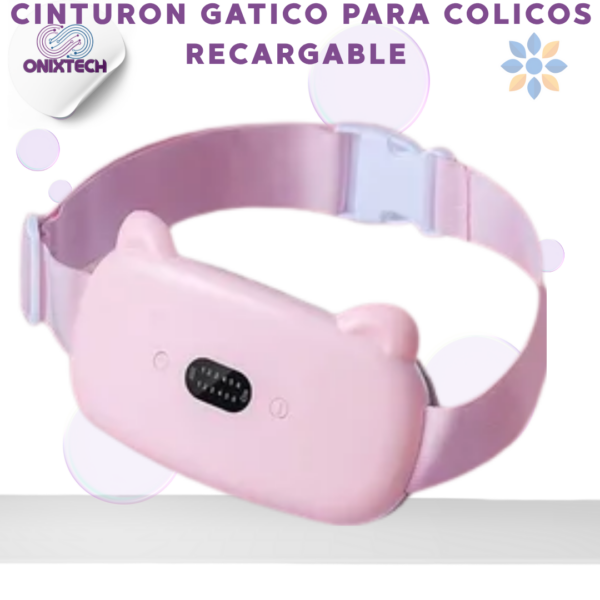 Cinturón Gatico Recargable para Cólicos con 6 Velocidades