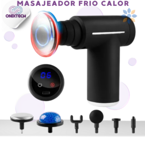 Masajeador Pistola Frío Calor 80W con 6 Niveles