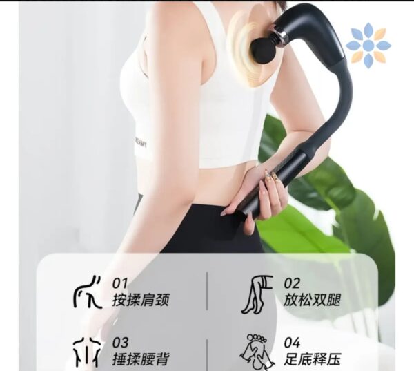 Masajeador Facial Gun Recargable con Mango Ergonómico