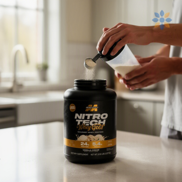 Proteína Nitro Tech Whey Gold 24g para recuperación rápida