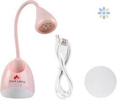 Lámpara Recargable Desk Lamp Rosa Flexible USB