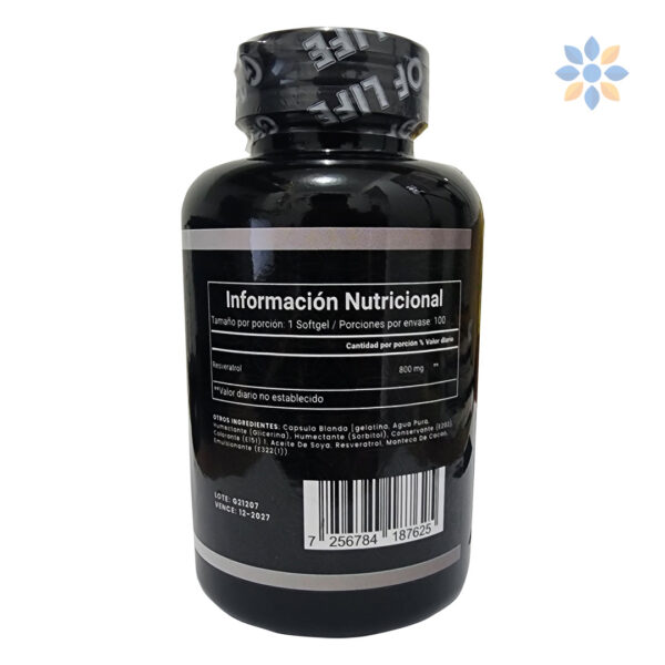 Resveratrol 800mg 100 cápsulas Garden of Life
