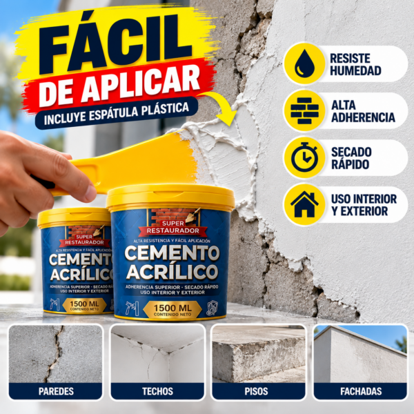 Cemento Acrílico 1500ML - Dúo de Calidad Superior