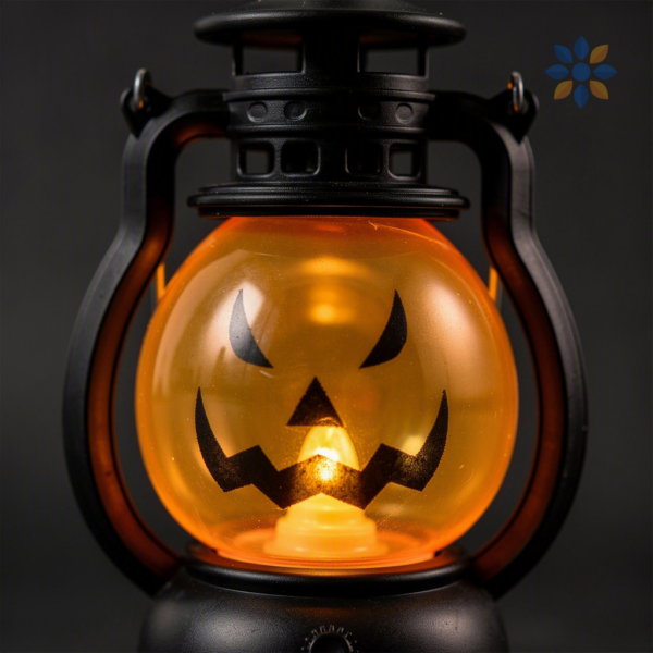 Farol LED Calabaza Halloween Luz Cálida Decorativa