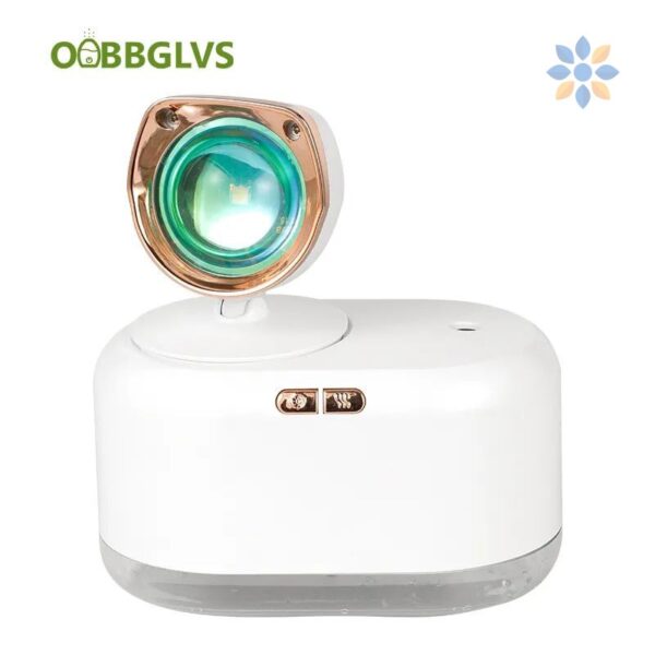 Humidificador Difusor Aromas Luz LED Atardecer Portátil