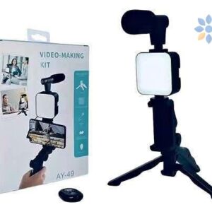 Kit de Video Profesional para Smartphone con Micrófono y Luz LED