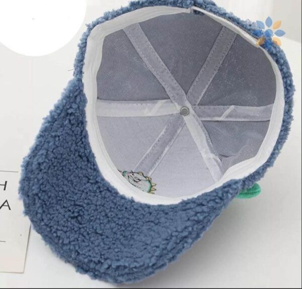 Gorra Infantil Dino Peluda de Algodón para Niños