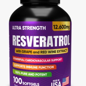 Resveratrol X100 Softgels Antioxidante Natural