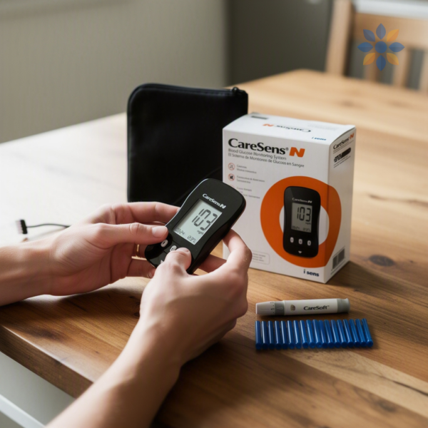Glucómetro CareSens N Eco con 50 tirillas y lancetas