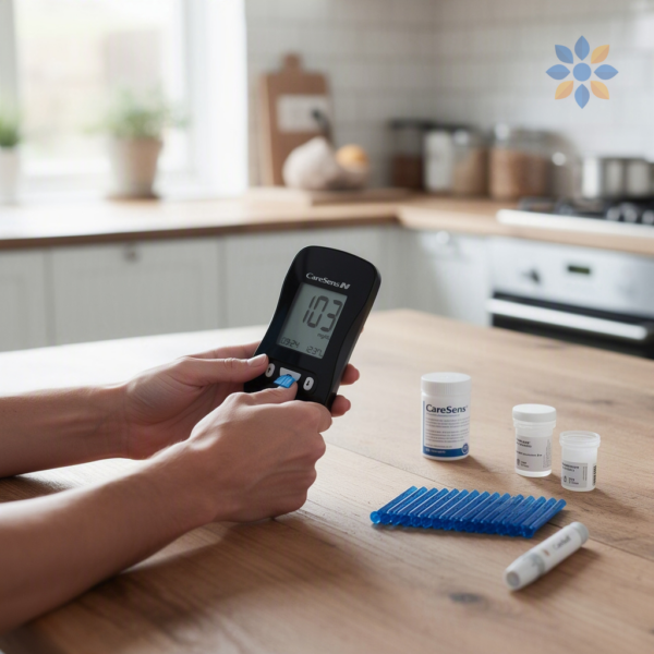 Glucómetro CareSens N Eco con 50 tirillas y lancetas