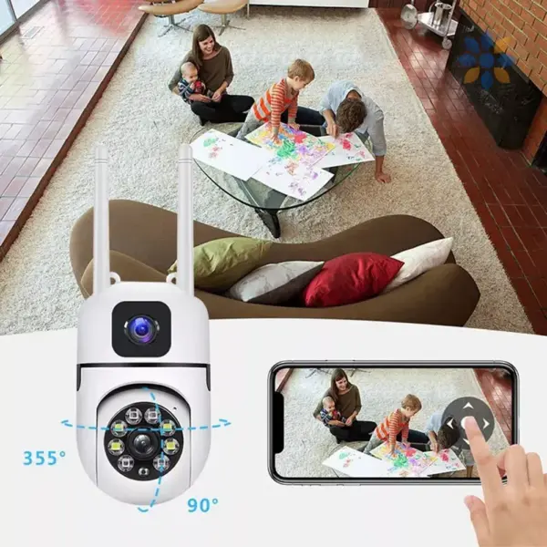 Cámara WiFi Interior 2 Antenas HD con Seguimiento 360°