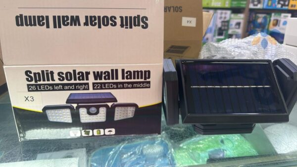 Reflector solar X3 triple LED con sensor movimiento