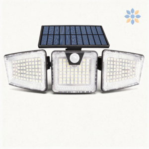 Reflector solar X3 triple LED con sensor movimiento