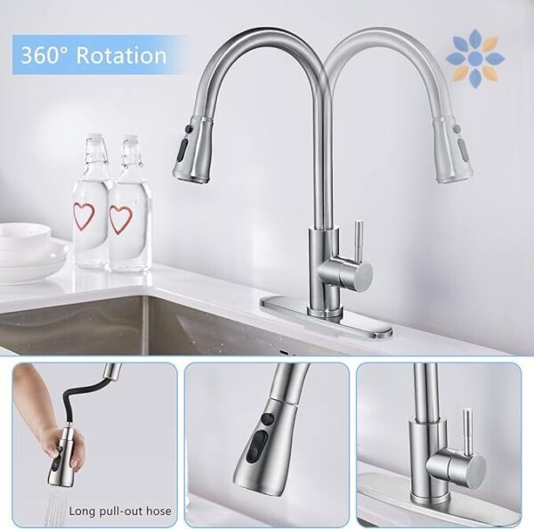 Grifo Cocina Premium Acero Inoxidable Ducha Extraíble