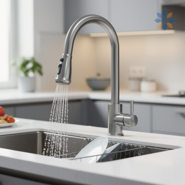 Grifo Cocina Extensible 360° Acero Inoxidable Premium