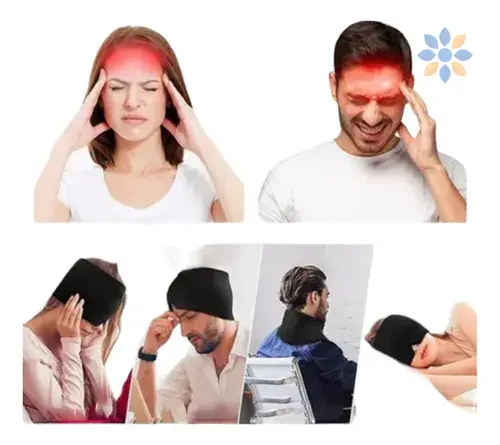 Gorro de Gel Térmico para Alivio de Migraña y Dolor