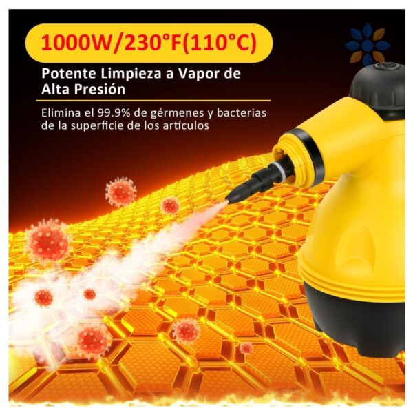 Limpiador a Vapor Portátil 1000W con Accesorios