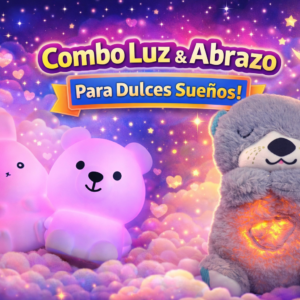 Combo Lámpara Silicona y Peluche Nutria Luz Suave