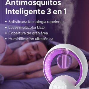 Humidificador Antimosquitos 3 en 1 con Luces LED