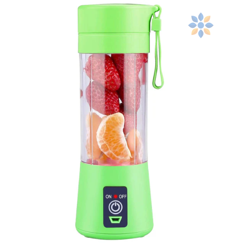 Mini Licuadora Portátil Recargable 380ML Azul Rosa Verde