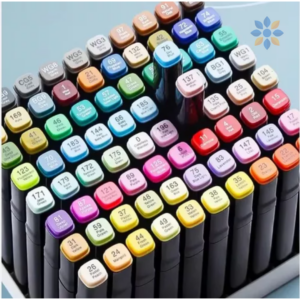 Set de 120 Marcadores a Base de Alcohol con Estuche